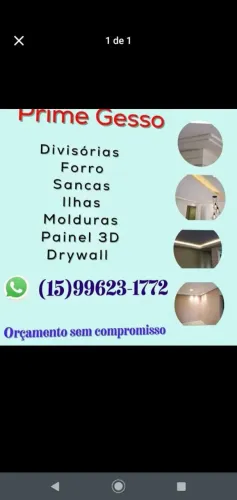 Drywal gesso.