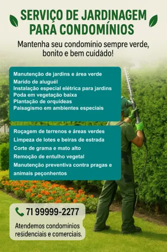 Serviço roçadeira e de Jardinagem e para Condomínios