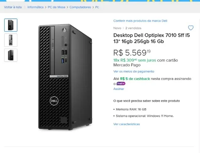 Computador Dell Core -i5