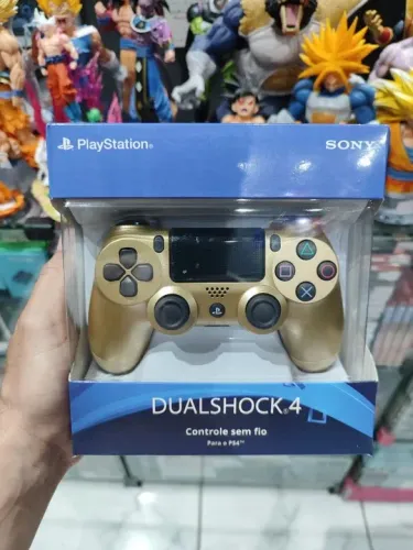 Controle PS4/PC GOLD Novo na Caixa acompanha Cabo USB - Aceito Olxpay e Faço Envio