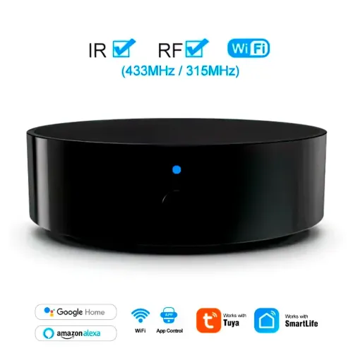 Controle Remoto Wifi IR RF 433MHz 315MHz Portão TV Ar Cond. Infravermelho Alexa Google