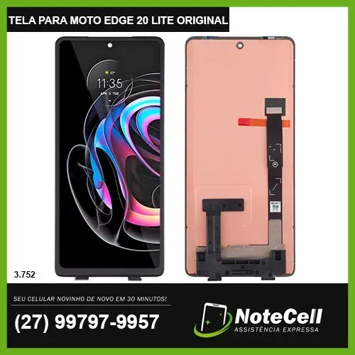 Tela Display Para Moto Edge 20 Lite Original Nacional Xt21391 3.752 - Instalação Expresso
