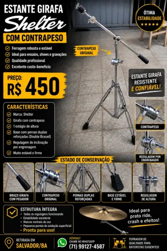 Estante Girafa Shelter com Contrapeso - Ferragem Reforçada