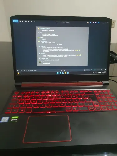 NOTEBOOK USADO ACER NITRO 5 i5 2.4GHz / GTX 1650 / 16GB RAM - REPAROS SIMPLES! R$ 1.400