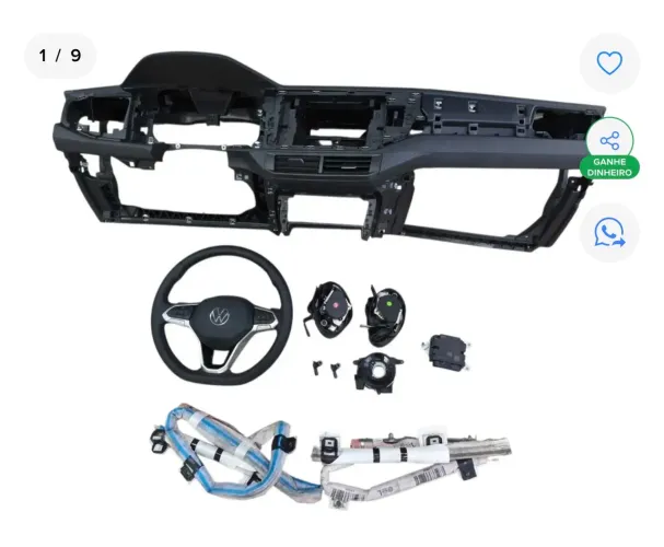 KIT AIRBAG COMPLETO VOLKSWAGEN NIVUS TSI 2024