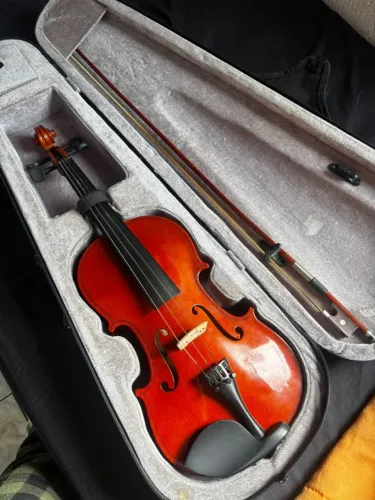 Violino Schieffer com arco, estojo e breu