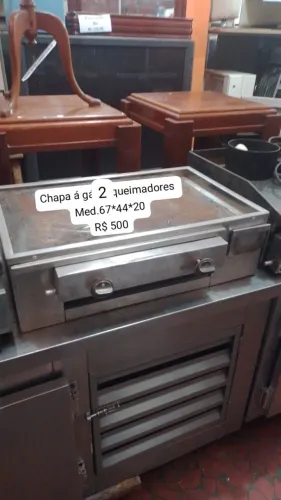 Chapa á gás 2 queimadores med.67*44*20