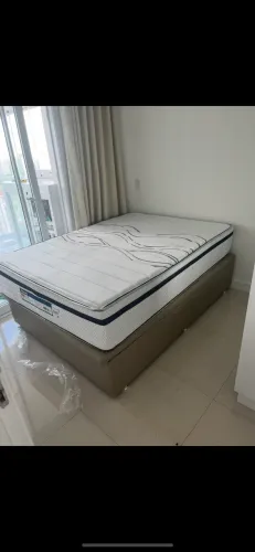 Cama Box Casal Ortobom Liberty + Colchão - Excelente Estado