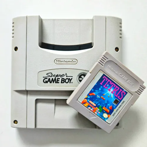 Super gameboy + tetris original snes