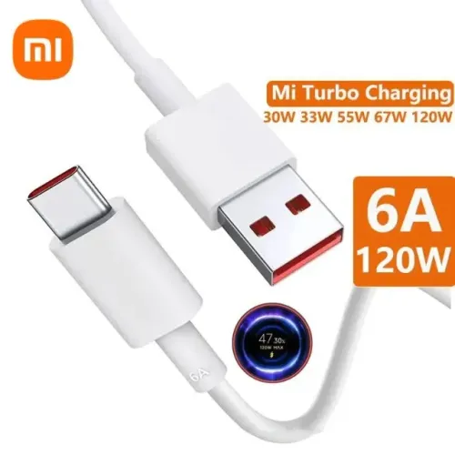 Cabo USB 6A Xiaomi Turbo Tipo C 120W 1,8mt