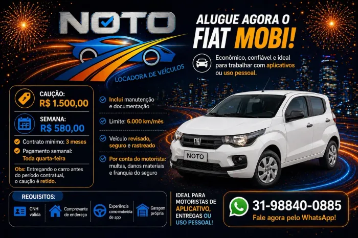 Locaçao de veiculos Uber