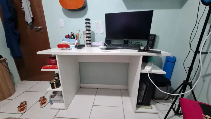 Mesa gamer escrivaninha branca