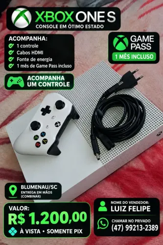 VENDA - SE XBOX ONE S EM PERFEITO ESTADO EM BLUMENAU