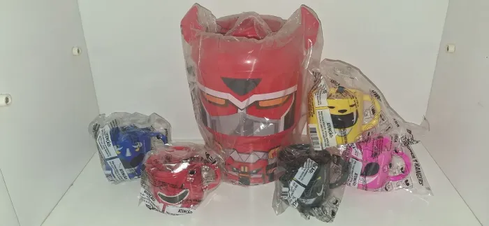 Lote giraffas power rangers caneca copo