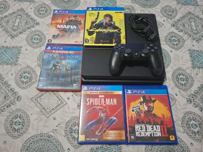 PlayStation 4 - PS4 - c/ 5 jogos