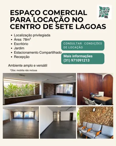 Alugo espaço no centro de Sete Lagoas
