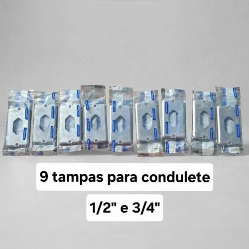 9 Tampas para Condulete Tramontina 1/2 e 3/4 Novas