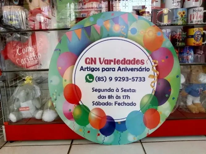 Placa para loja de variedades