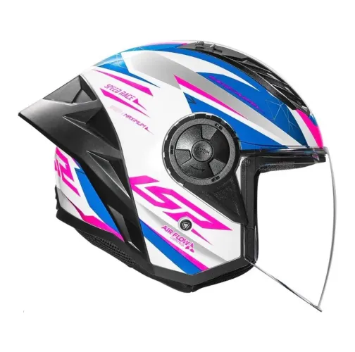 CAPACETE AIRFLOW II DRAZE WHT BLU/PINK 60/L LS2