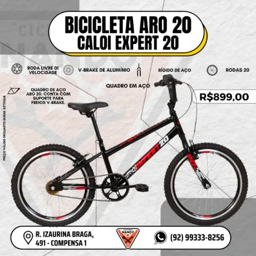 BICICLETA INFANTIL ARO 20 MASCULINA CALOI