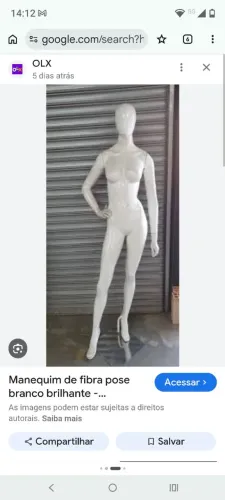 Vendo 1 Manequim Slim de Fibra 