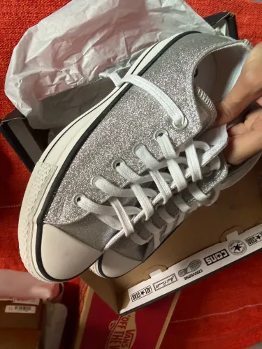 Converse Plataforma prateado - tamanho 35