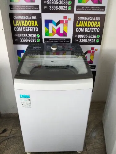 Máquina de lavar Brastemp 14kg, funcionando perfeitamente com garantia de 3 meses
