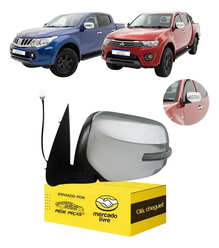 Retrovisor Triton 2017 18 A 2021 Elétrico 5 Fios C/pisca Le