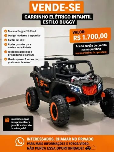 Carrinho elétrico infantil estilo Buggy