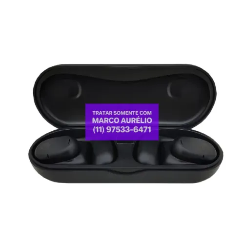 Fone de Ouvido Bluetooth Tws Sem Fio Gancho Corrida Ciclismo Cor Preto - R$ 150