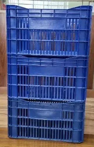 Caixa Plástica Organizadora e Expositora Vazada Azul - Super Resistente - Unidade