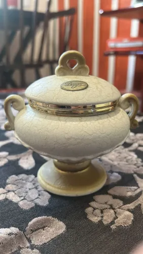 Pote porcelana Vintage Bomboniere porta joias