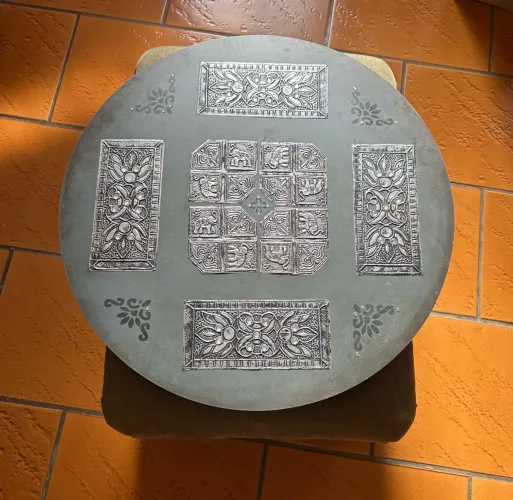 Centro De Mesa Prato Giratório 58cm Rústico