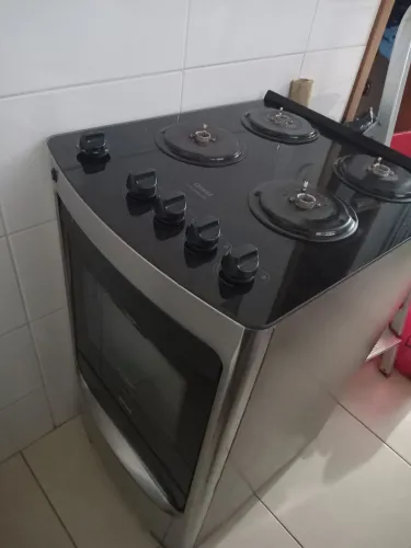 Fogão consulta 4 bocas mesa de vidro inox