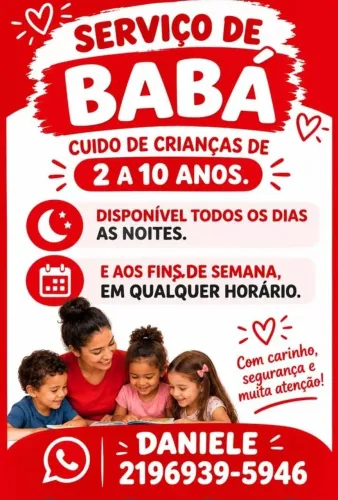 Tomo conta de criança 