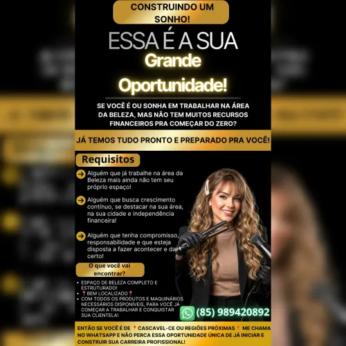 ESSA É A SUA GRANDE OPORTUNIDADE!