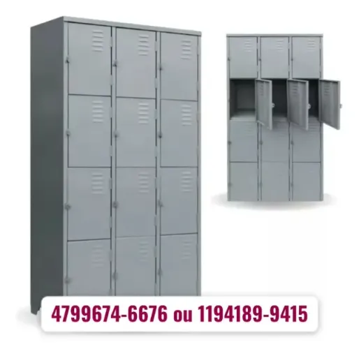 guarda volume de 12 portas para cadeado.