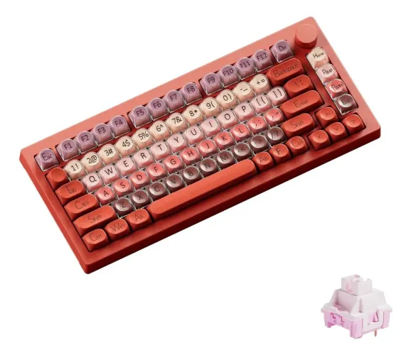 Teclado Mecânico K75 75% RGB Hot-Swappable USB-C NOVO