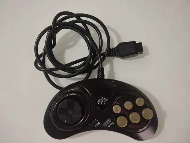 Controle Mega drive Turbo 6 botões clone