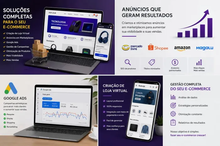 Especialista em E-commerce | Loja Virtual, Shopee, Mercado Livre e Google Ads