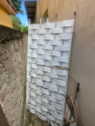 Portão de ferro com pvc