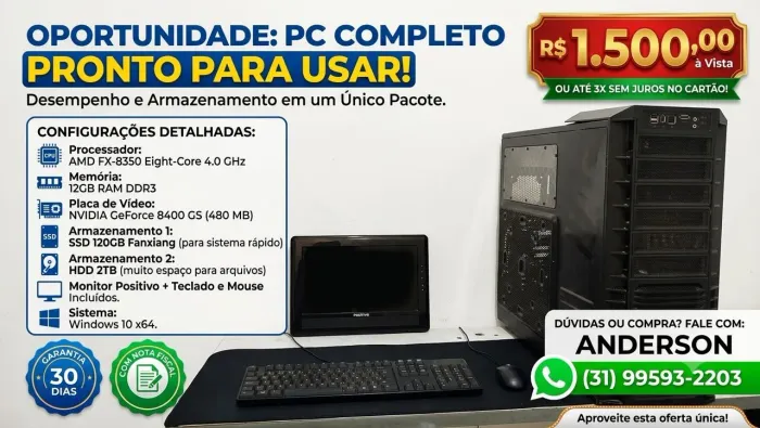 Computador gammer ideal para quem esta começando