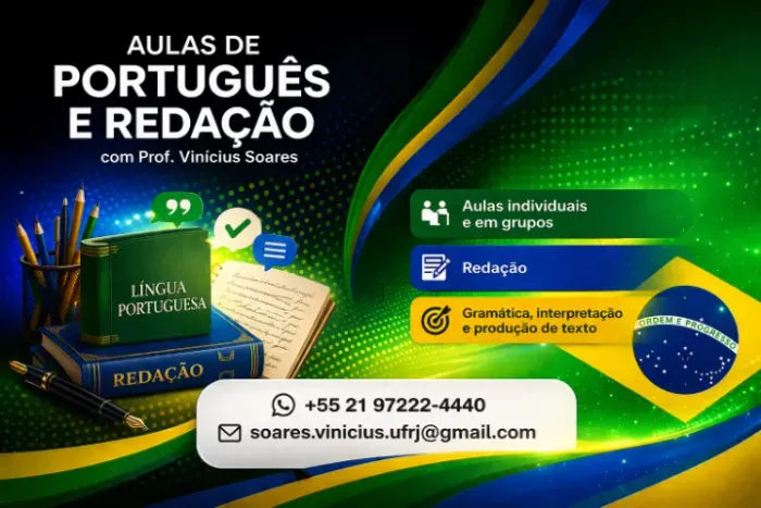 AULAS DE PORTUGUÊS E REDAÇÃO | RESULTADOS RÁPIDOS E EFICIENTES