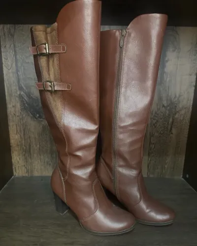 Bota Cano Alto Piccadilly Marrom (Estilo Montaria) - Tamanho:35 