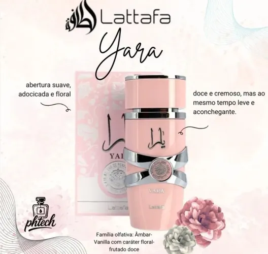 Perfume árabe feminino Yara lattafa