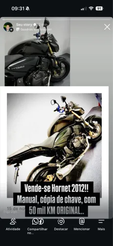 Hornet raridade, original, 50 mil km