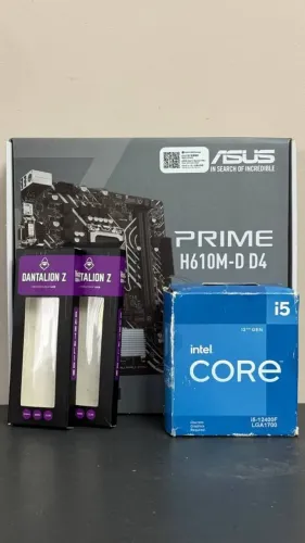 Kit H610M Asus + i5 12400f + Memória RAM 2x16Gb 3200Mhz
