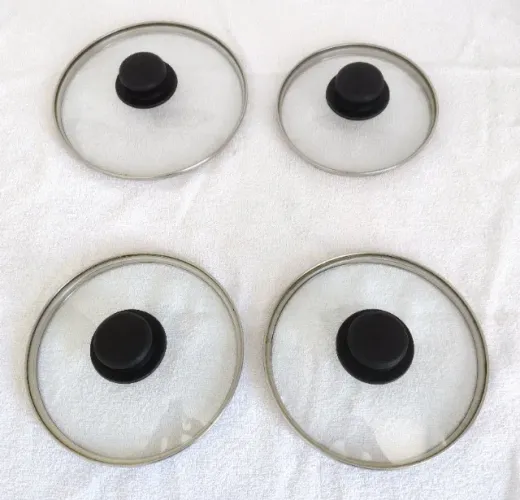 4 Tampas de Vidro Tramontina (16cm/18cm/20cm)