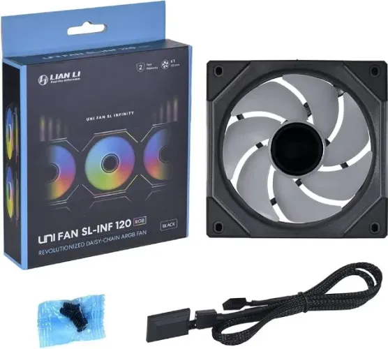 Kit 3 Fans 120mm Lian Li Uni Fan SL-Infinity Wireless ARGB - Preto