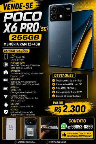 Poco X6 PRO 5G 256 GB